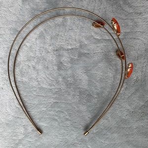 Coral and gold headband